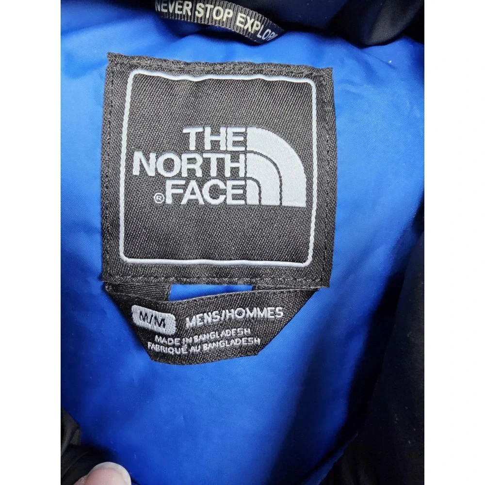 The North Face Vest Mens Medium Blue 700 Goose Down Nuptse Puffer Zip Outdoor